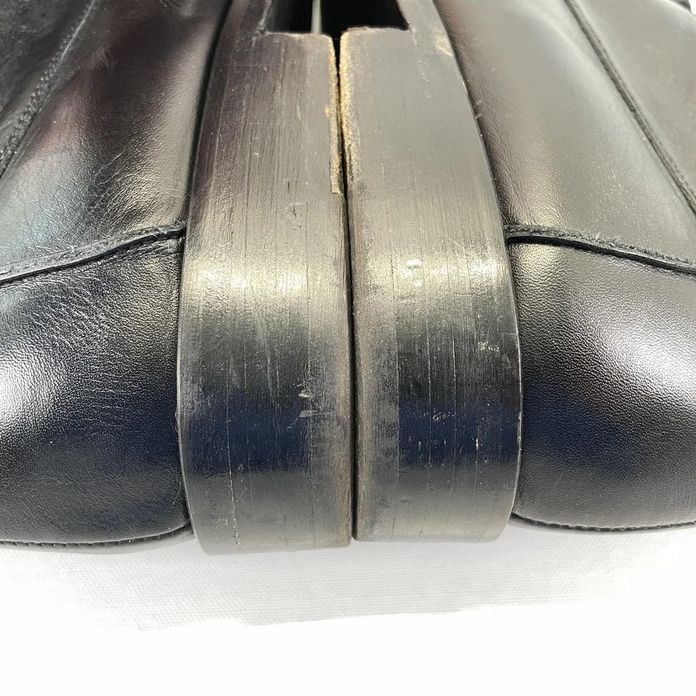 Alessandro Dell'Acqua Boots Mens Size 42 Black Leather Cap Toe Shoes - Italy